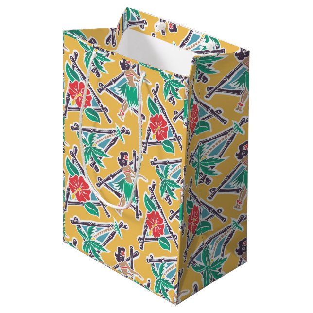 Miel de danse polynésienne - jaune - sac de cadeau (Devant Angle)