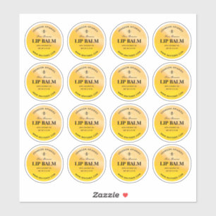 Miel rond Lip Beeswax Balm Étiquettes