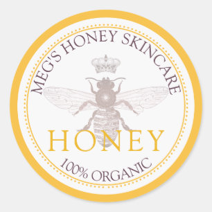 Miel Skincare Étiquette de produits d'affaires