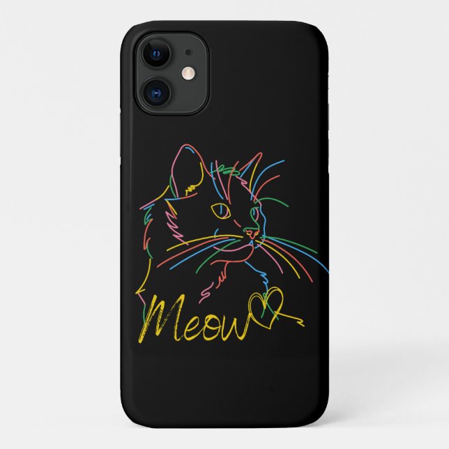 mies farbiges Katzengehäuse für Piton Case-Mate iPhone Hülle (Rückseite)