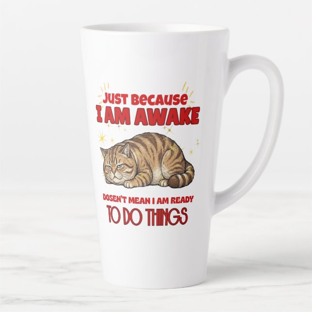 Miesepeter-Katze Sarkastischer Spruch Milchtasse (Rechts)