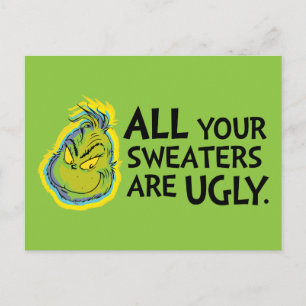 Miesepetiger Grinch Alle deine Pullover sind häs Postkarte