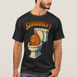 Miesgelaunter Goldfisch mit verschränkten Armen †T-Shirt