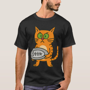 Miesgelaunter Kater mit Fischgräte – Lustige Carto T-Shirt