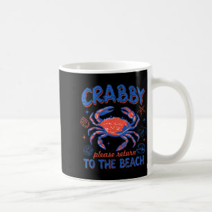 Miesgelaunter Rückkehr an den Strand Sommerferien Kaffeetasse