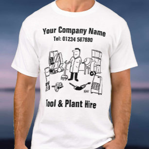 Miet-Cartoon für Werkzeuge und Anlagen T-Shirt