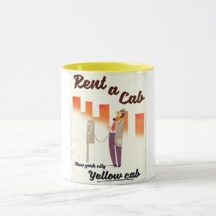 Miet ein Taxi! NYC Yellow Cab Plakat Tasse