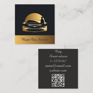 Mietauto-Service-QR-Code professionell Quadratische Visitenkarte
