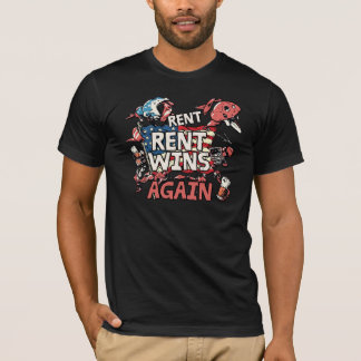 Miete gewinnt wieder Lustiger Miet-Humor Grafik T-Shirt