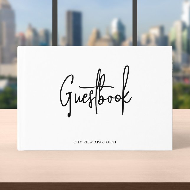 Mietobjekte Modernes Skript Minimalistisch Gästebuch (Von Creator hochgeladen)