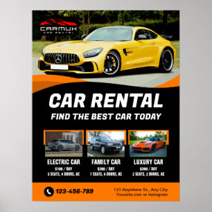 Mietwagen Premium Beruflich modern Poster