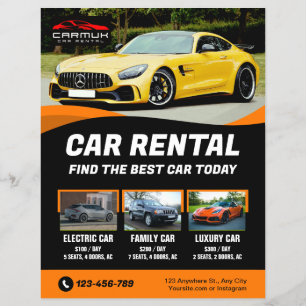 Mietwagen Premium Beruflich Moderner Flyer