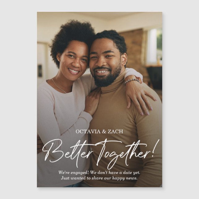 Mieux Ensemble Photo Fiançailles Faire-part (Devant)