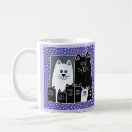 Miezekatze-Familien-Porträt Kaffeetasse