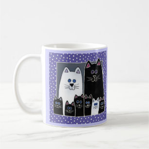 Miezekatze-Familien-Porträt Kaffeetasse