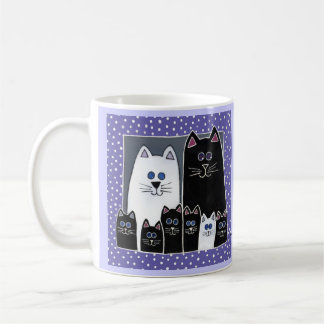 Miezekatze-Familien-Porträt Kaffeetasse