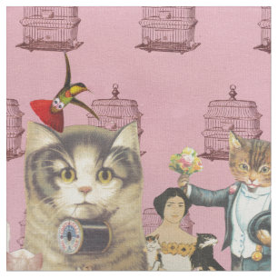 Miezekatze-Kapriolen Stoff