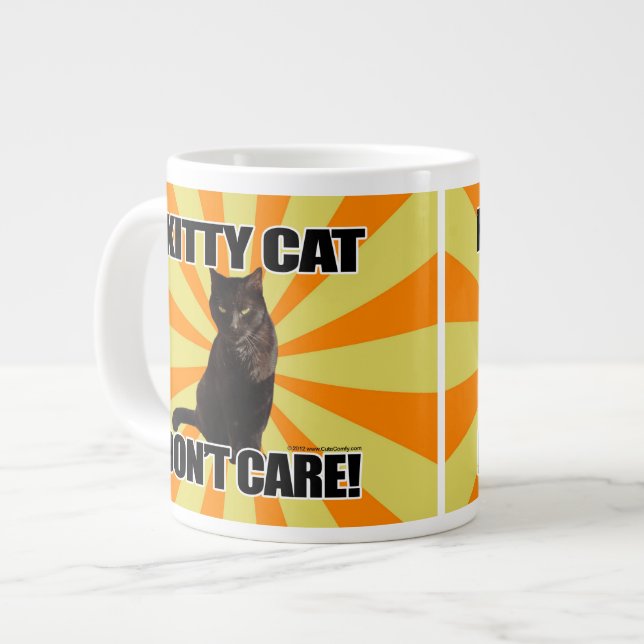 Miezekatze-Katze interessieren sich nicht Jumbo-Tasse (Vorderseite Links)