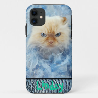 Miezekatze-Katzen-Federn iPhone 11 Hülle