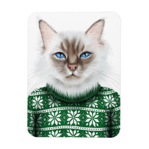 Miezekatze-Katzen-Strickjacke Magnet