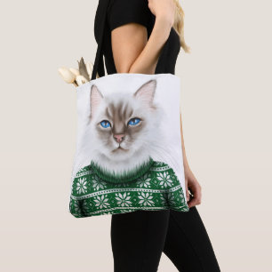 Miezekatze-Katzen-Strickjacke Tasche