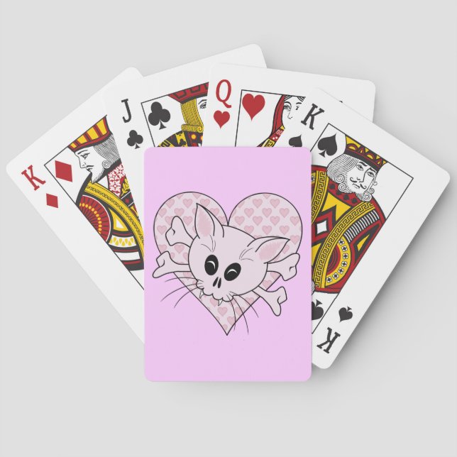 Miezekatze-Knochen Spielkarten (Rückseite)