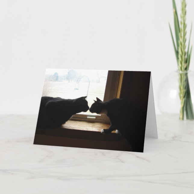 Miezekatze-Kuss-Anmerkungskarte Karte (Vorderseite)