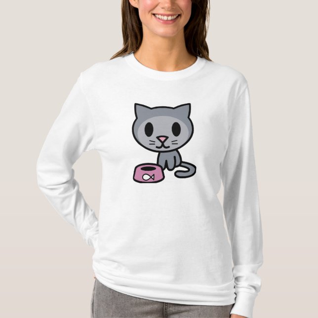 Miezekatze-Pyjama-Spitze T-Shirt (Vorderseite)