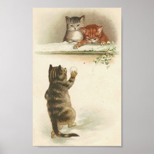 Miezekatze-Schneeball-Kampf Poster