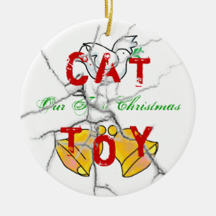 Miezekatze-Weihnachten Keramikornament