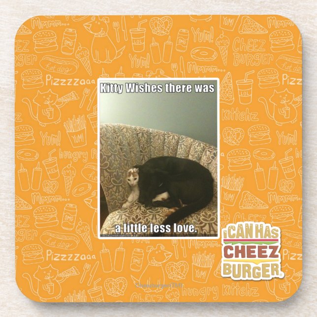 Miezekatze-Wünsche Getränkeuntersetzer (Vorderseite)