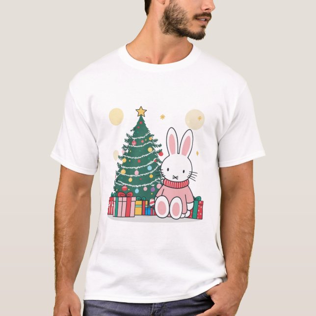 Miffy on Christmas Morning  T-Shirt (Vorderseite)