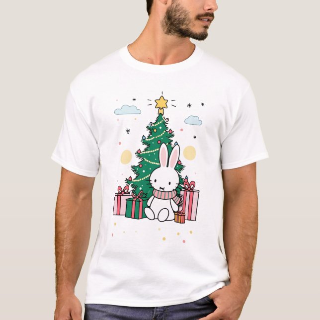 Miffy on Christmas Morning  T-Shirt (Vorderseite)