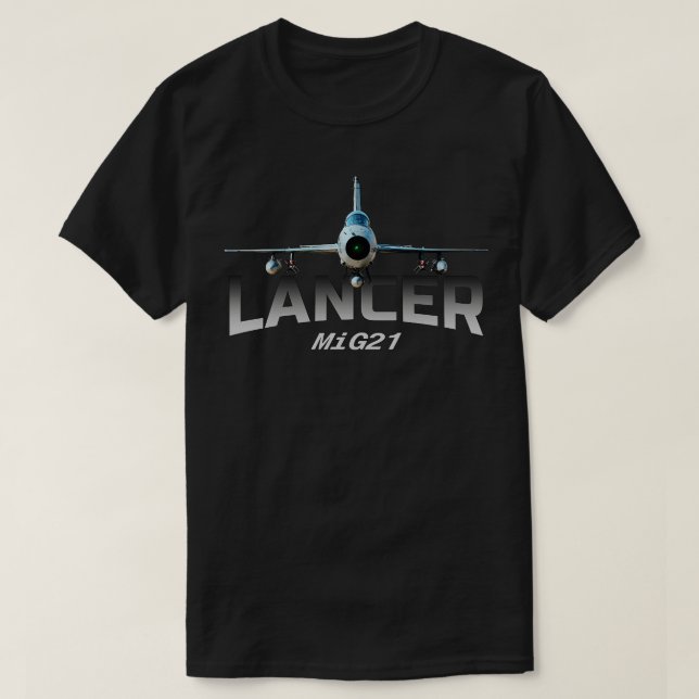 MiG21 Lancer Jet Fighters T-Shirt (Design vorne)