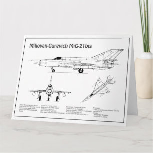 MiG-21 bis - Flugzeugkonzepte BD Dankeskarte