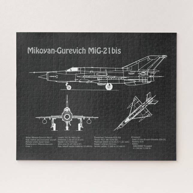 MiG-21 bis - Flugzeugkonzepte PD (Horizontal)