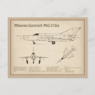 MiG-21 bis - Flugzeugkonzepte SD Postkarte