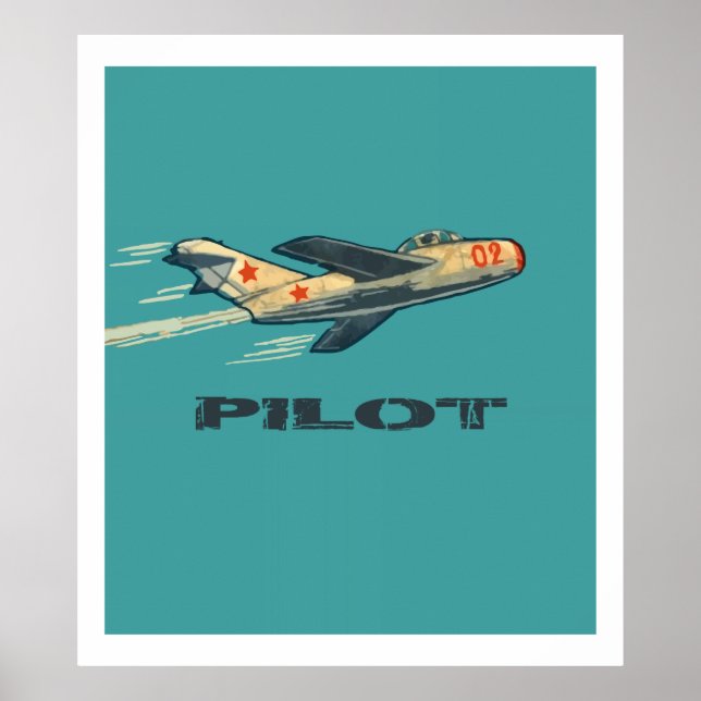 MIG PILOT (Vintager russischer Konfektionsverpacke Poster (Vorne)