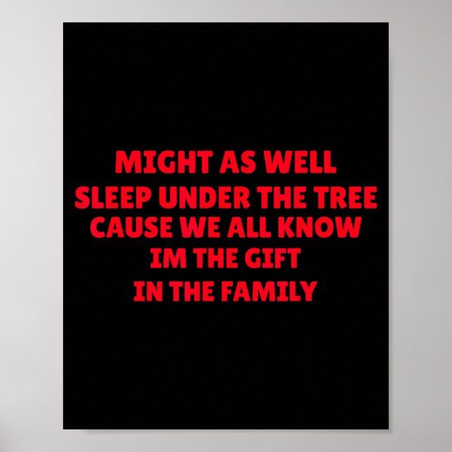 Might As Well Sleep Under Tree Funny Golden Child  Poster (Vorne)