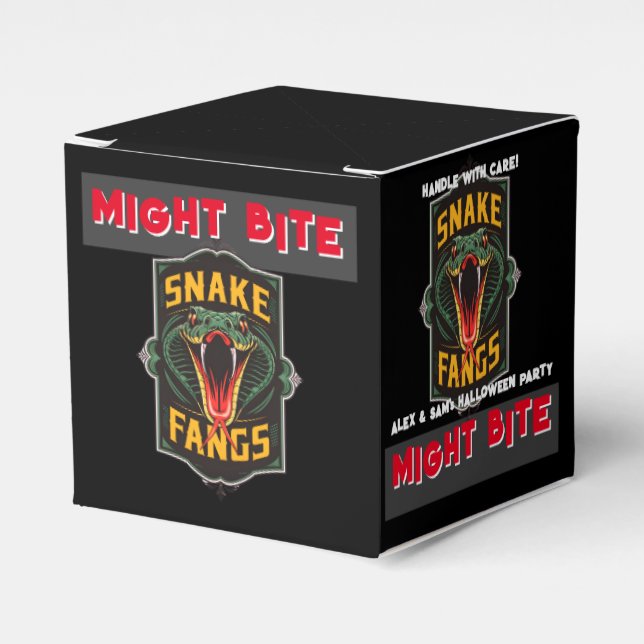 MIGHT BITE Snake Fang Halloween-Party Spooky Candy Geschenkschachtel (Vorderseite)