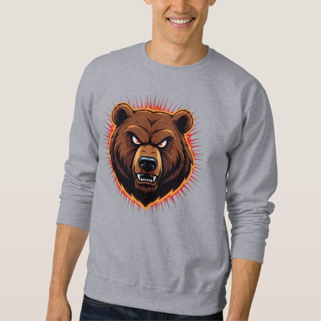 Mighty Bear – Raw Strength of Nature Sweatshirt (Vorderseite)