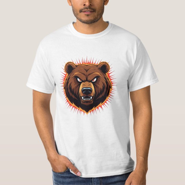 Mighty Bear – Raw Strength of Nature T-Shirt (Vorderseite)