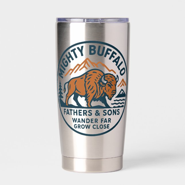 Mighty Buffalo tumbler Thermobecher (Rückseite)