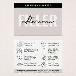 Mighty Filler Aftercare Card