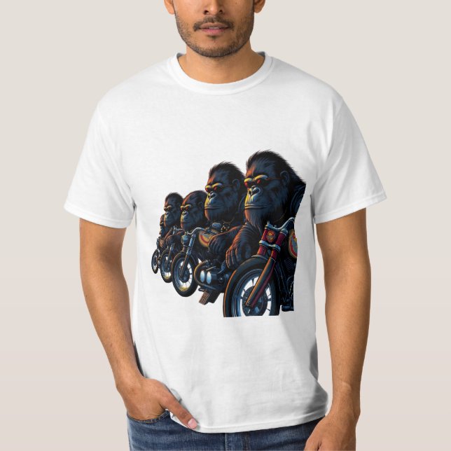 Mighty Gorilla Biker Gang T-Shirt (Vorderseite)