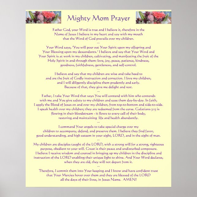 Mighty Mama Gebet Poster (Vorne)