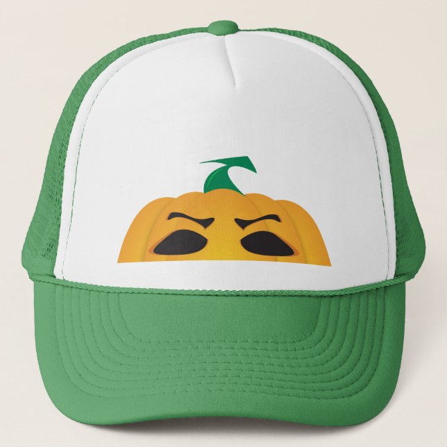 Mighty Pumpkin Stare Truckerkappe (Vorderseite)