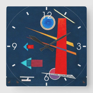 Mighty Red - Kandinsky Quadratische Wanduhr