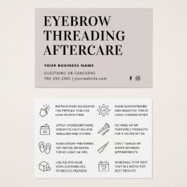 Mighty Simple Eyebrow Threading Aftercare Card