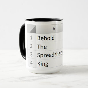 Mighty Spreadsheet King, Excel Black Tasse